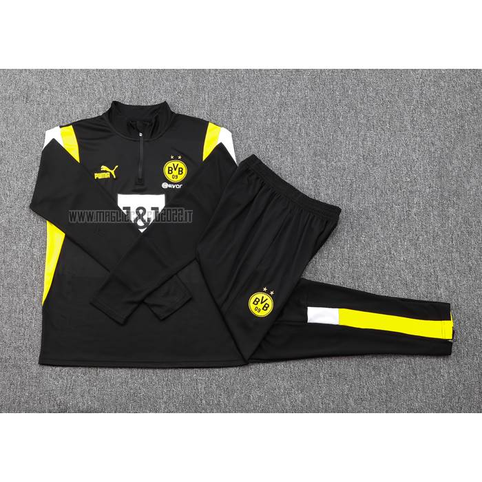 Tuta da Track de Felpa del Borussia Dortmund 2023-2024 Nero